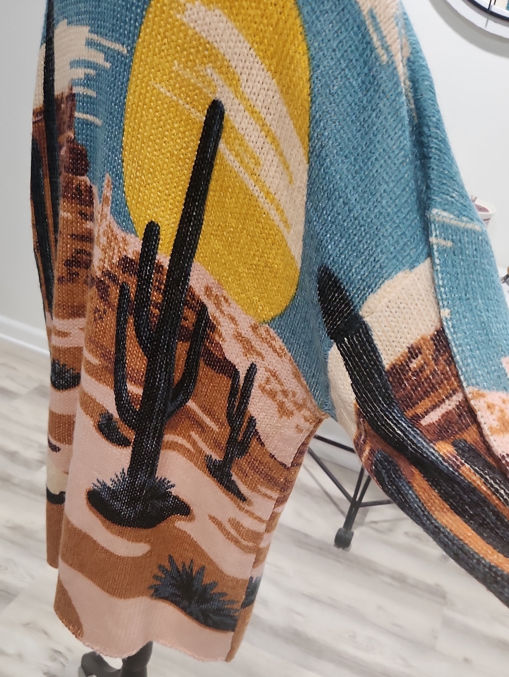 Wrangler Retro Desert Cardigan Southwest Western Chic, Boho - Picture 8 of 12